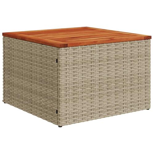 Havesofasæt 11 dele med hynder polyrattan beige