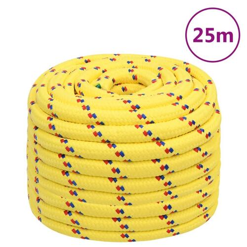Tovværk til båd 20 mm 25 m polypropylen gul
