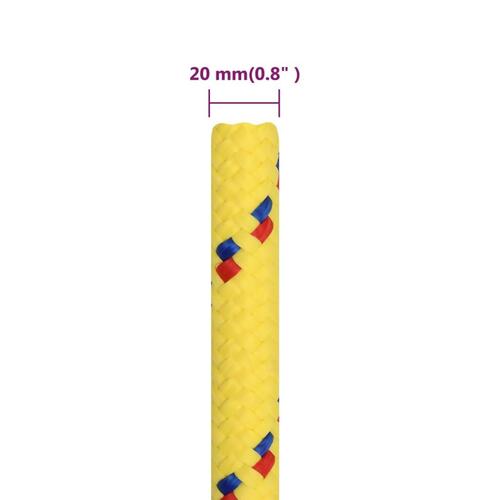 Tovværk til båd 20 mm 25 m polypropylen gul