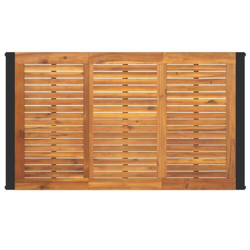 Havebord med U-formede ben 140x80x75 cm massivt akacietræ