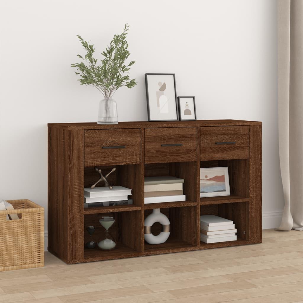Skænk 100x30x59,5 cm konstrueret træ brun egetræsfarve