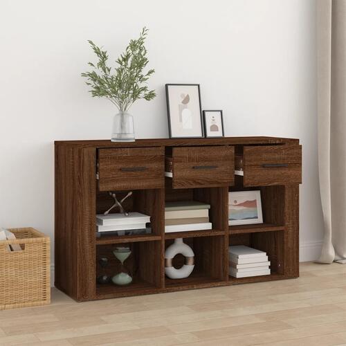 Skænk 100x30x59,5 cm konstrueret træ brun egetræsfarve