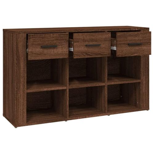 Skænk 100x30x59,5 cm konstrueret træ brun egetræsfarve