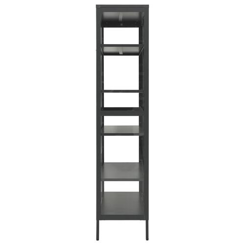 Udstillingsskab 90x40x180 cm stål og hærdet glas antracitgrå