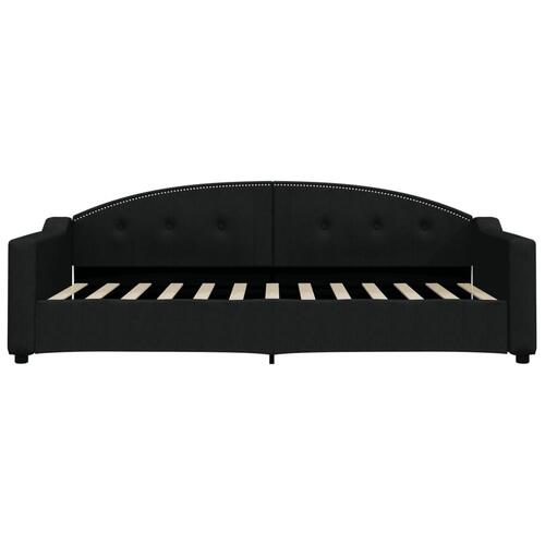 Daybed med madras 90x200 cm stof sort