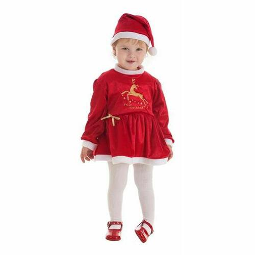 Kostume til børn Rød Julemandens kone 1-2 år