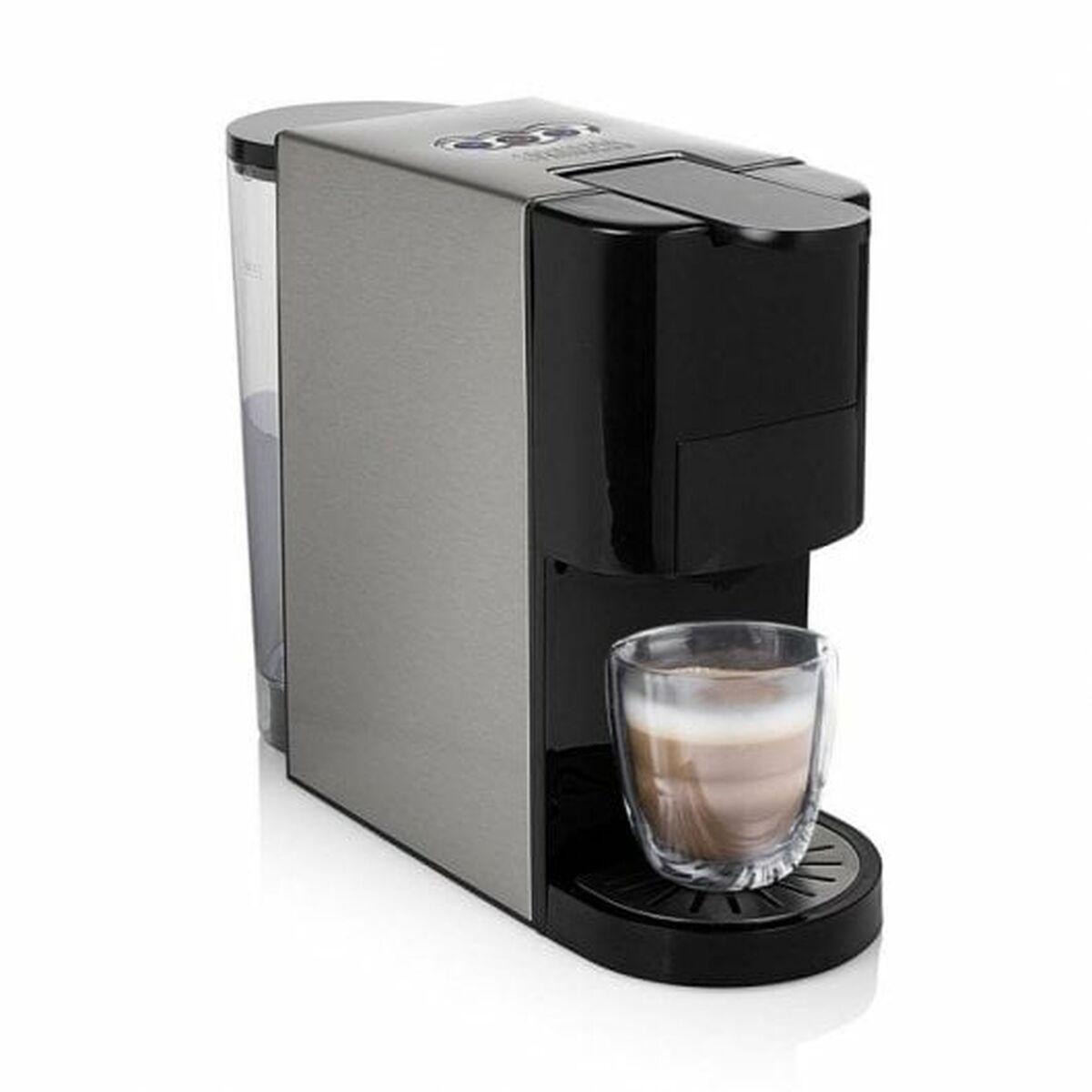Kaffemaskine kapsel Princess - sølv, 1450 W, 800 ml, 19 bar