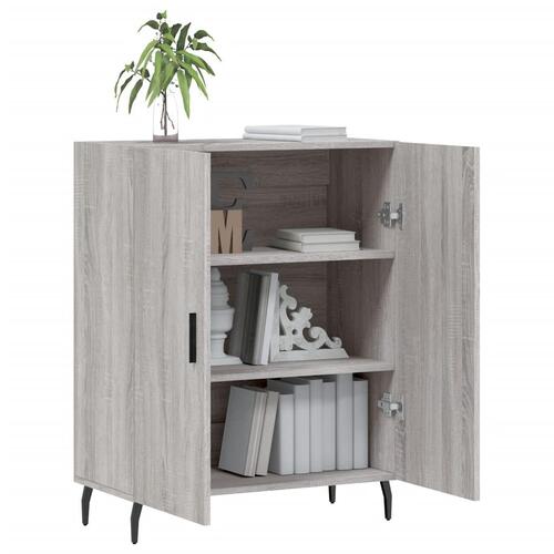 Skænk 69,5x34x90 cm konstrueret træ grå sonoma-eg