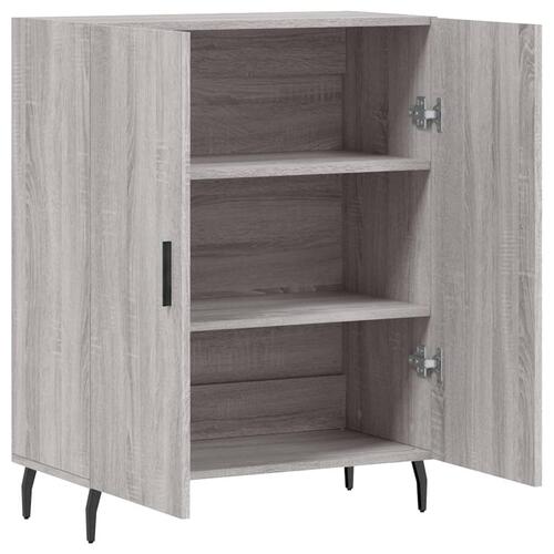 Skænk 69,5x34x90 cm konstrueret træ grå sonoma-eg