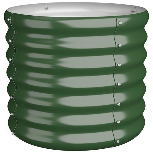 Plantekrukke 40x40x36 cm pulverlakeret stål grøn