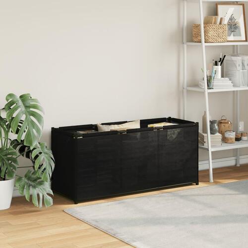 Opbevaringskasse 105x34,5x45 cm stof sort