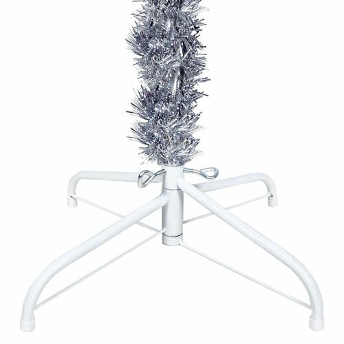 Smalt juletræ 120 cm sølvfarvet