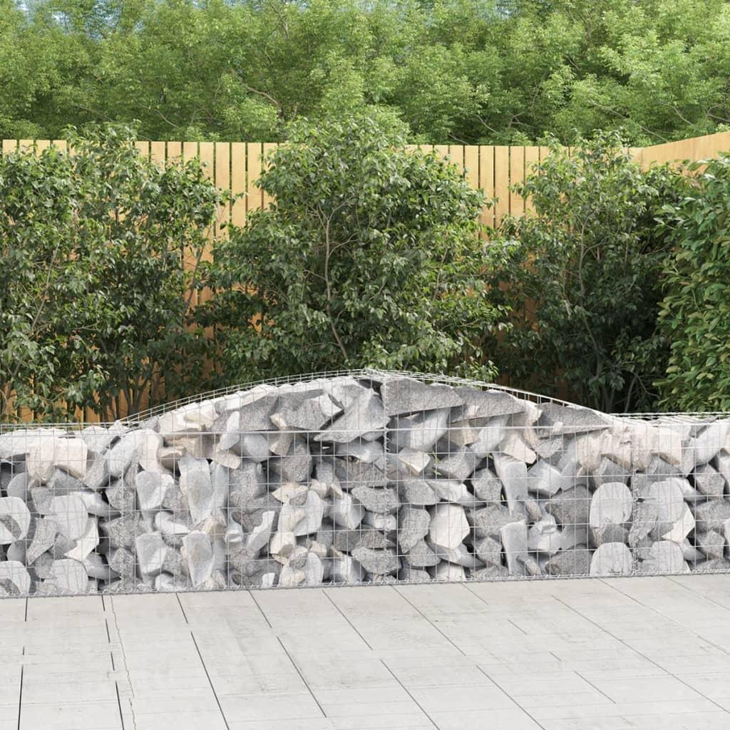 Buede gabionkurve - 25 stk. 400×50×60/80 cm i galvaniseret jern billede