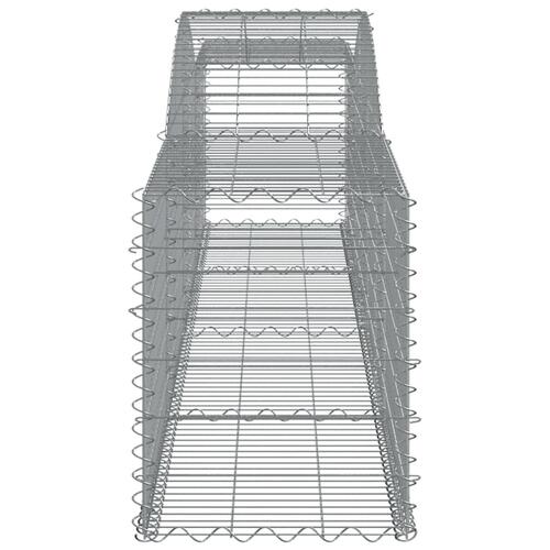 Buede gabionkurve 25 stk. 400x50x60/80 cm galvaniseret jern