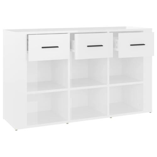 Skænk 100x30x59,5 cm konstrueret træ hvid højglans