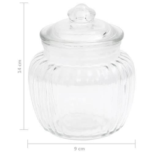 Opbevaringsglas 6 stk. 500 ml glas