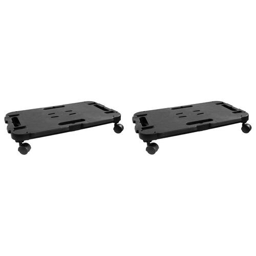 Møbelhunde 2 stk. 200 kg polypropylen sort
