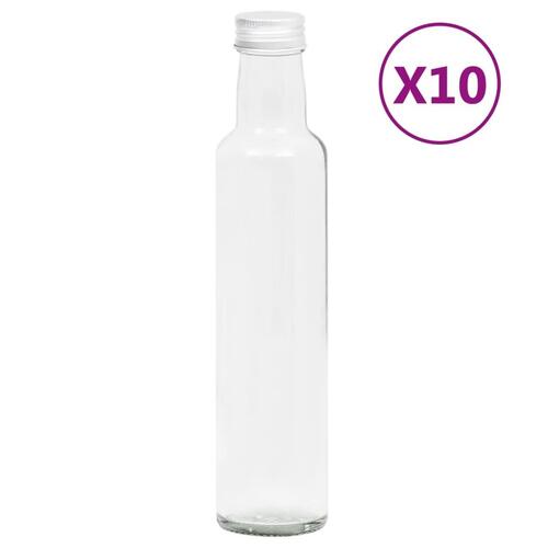 Små glasflasker med skruelåg 10 stk. 260 ml