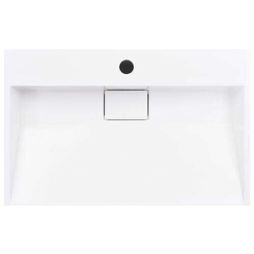 Håndvask 60 x 38 x 11 cm mineralstøbt/marmorstøbt hvid