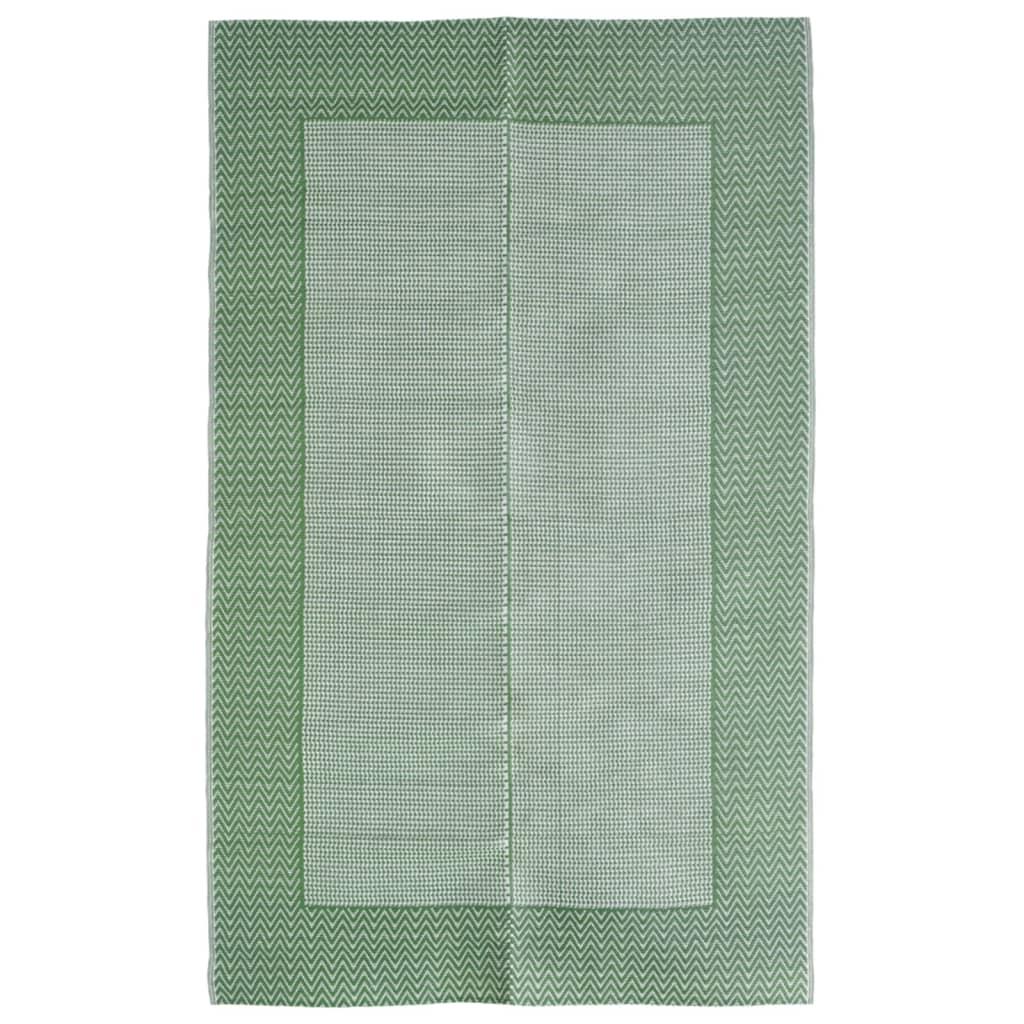 Udendørs gulvtæppe 140x200 cm PP grøn