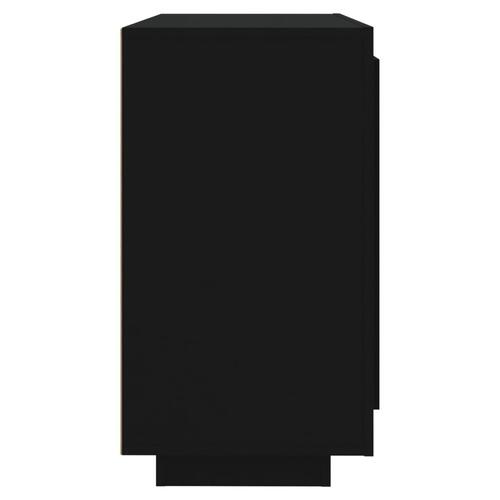 Skænk 80x40x75 cm konstrueret træ sort