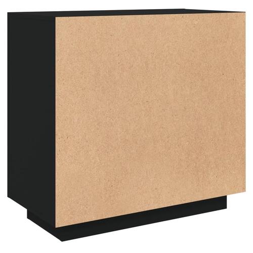 Skænk 80x40x75 cm konstrueret træ sort