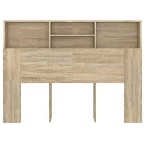 Sengegavl med opbevaring 140x19x103,5 cm sonoma-eg