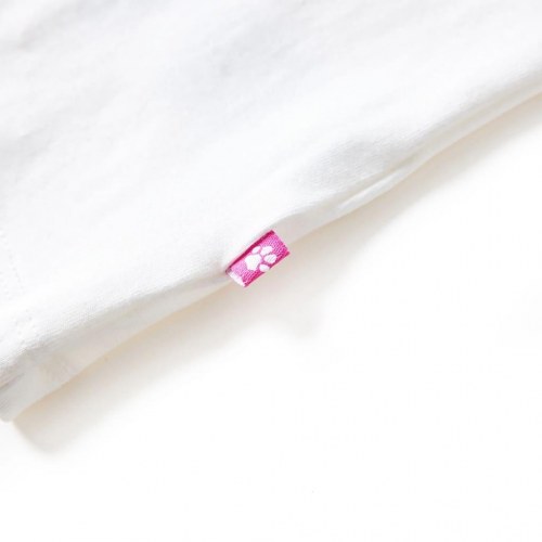 Langærmet T-shirt til børn str. 128 - ecru med pony