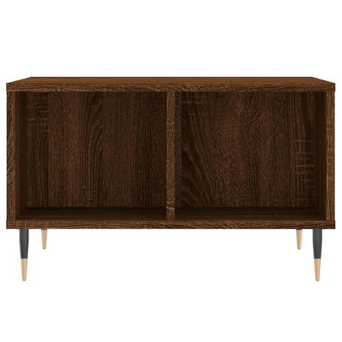Sofabord 60x50x36,5 cm konstrueret træ brun egetræsfarve