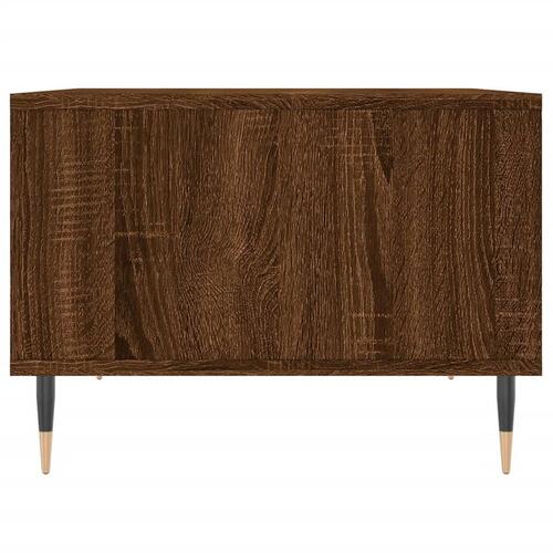 Sofabord 60x50x36,5 cm konstrueret træ brun egetræsfarve