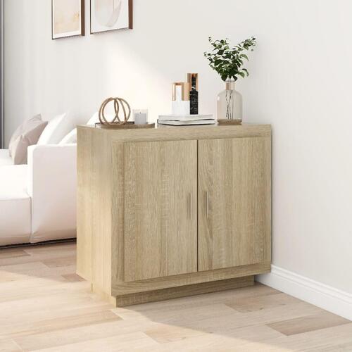 Skænk 80x40x75 cm konstrueret træ sonoma-egetræsfarve