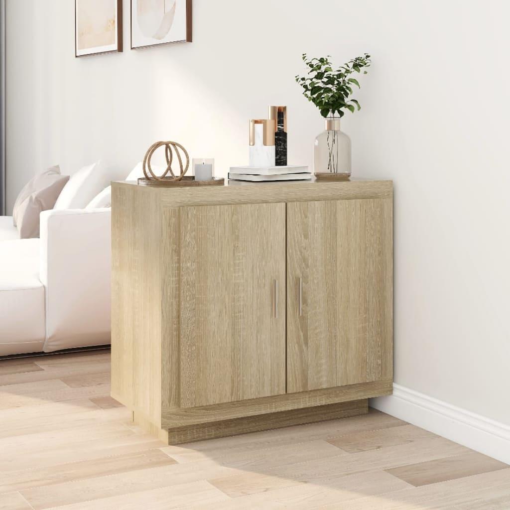 Skænk 80x40x75 cm konstrueret træ sonoma-egetræsfarve