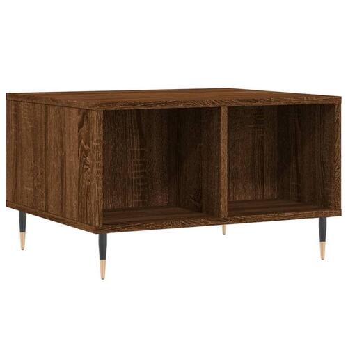 Sofabord 60x50x36,5 cm konstrueret træ brun egetræsfarve