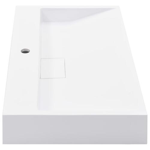 Håndvask 80 x 46 x 11 cm mineralstøbt/marmorstøbt hvid