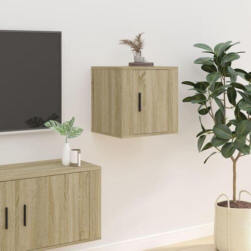Væghængte tv-skabe 2 stk. 40x34,5x40 cm sonoma-eg