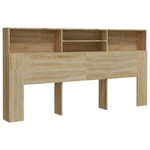 Sengegavl med opbevaring 200x19x103,5 cm sonoma-eg