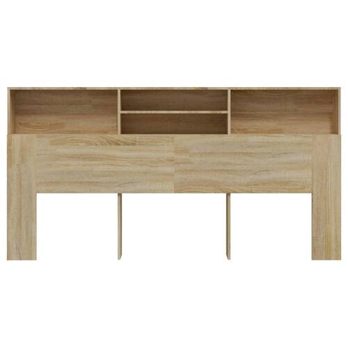 Sengegavl med opbevaring 200x19x103,5 cm sonoma-eg