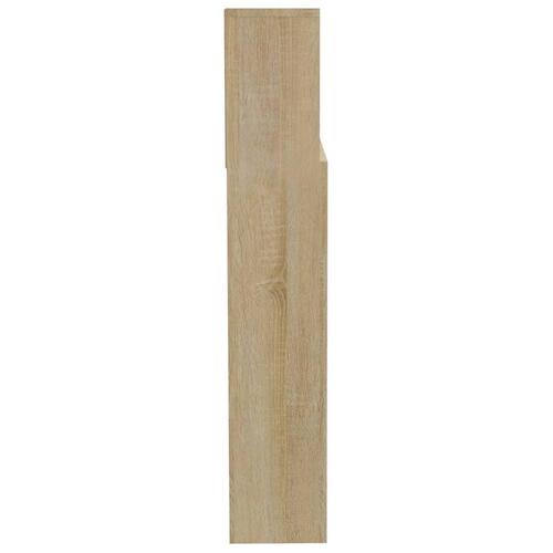Sengegavl med opbevaring 200x19x103,5 cm sonoma-eg