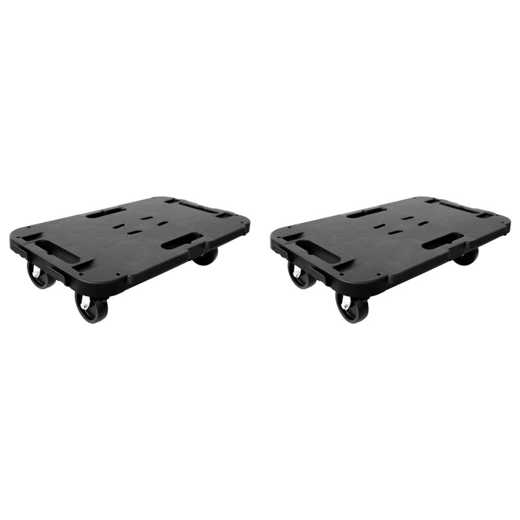 Møbelhunde 2 stk. 300 kg polypropylen sort