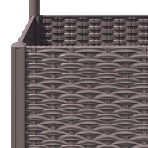 Plantekasse med espalier 120x40x136 cm PP brun