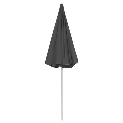 Strandparasol 240 cm antracitgrå