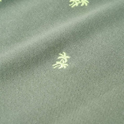 Poloshirt til børn str. 92 - kaki med palmer