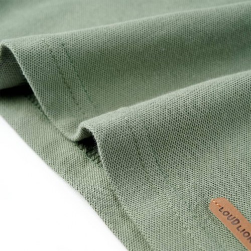 Poloshirt til børn str. 92 - kaki med palmer