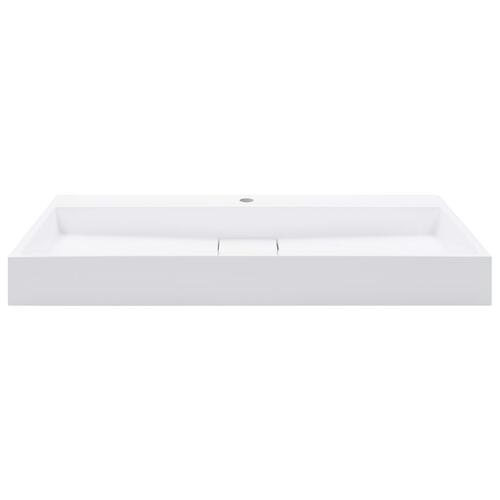 Håndvask 100 x 46 x 11 cm mineralstøbt/marmorstøbt hvid