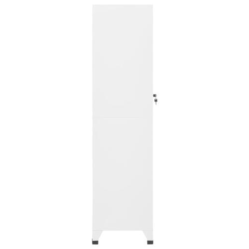 Skab 38x45x180 cm stål hvid