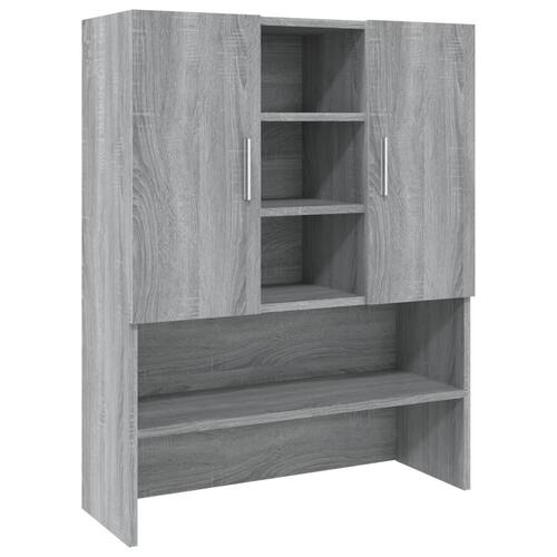 Vaskemaskineskab 70,5x25,5x90 cm grå sonoma-eg