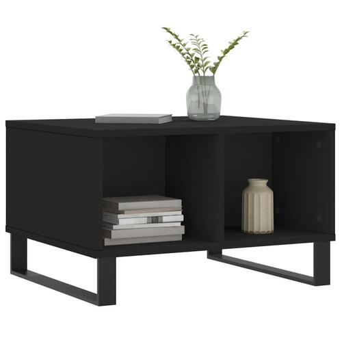 Sofabord 60x50x36,5 cm konstrueret træ sort