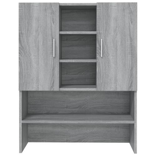 Vaskemaskineskab 70,5x25,5x90 cm grå sonoma-eg