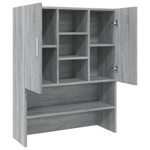 Vaskemaskineskab 70,5x25,5x90 cm grå sonoma-eg