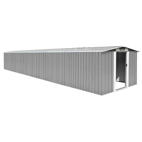 Haveskur 257x779x181 cm galvaniseret stål grå